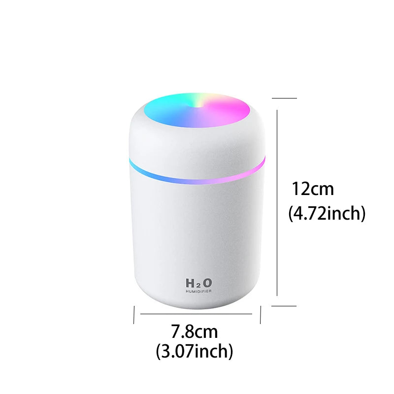 DAKA | Portable LED light mini 300ml h2o Spray Mist humidifier