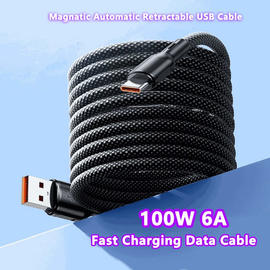 DAKA | 100W 6A Magnetic Suction USB A /USB C To Type C Fast Charge Data