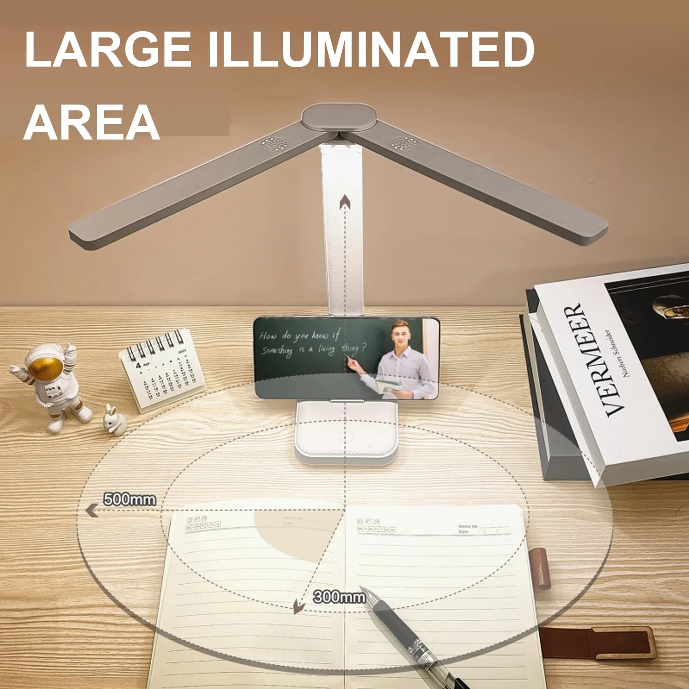 DAKA | LED Desk Lamp USB Rechargeable Table Lamp 3 Levels Dimmable