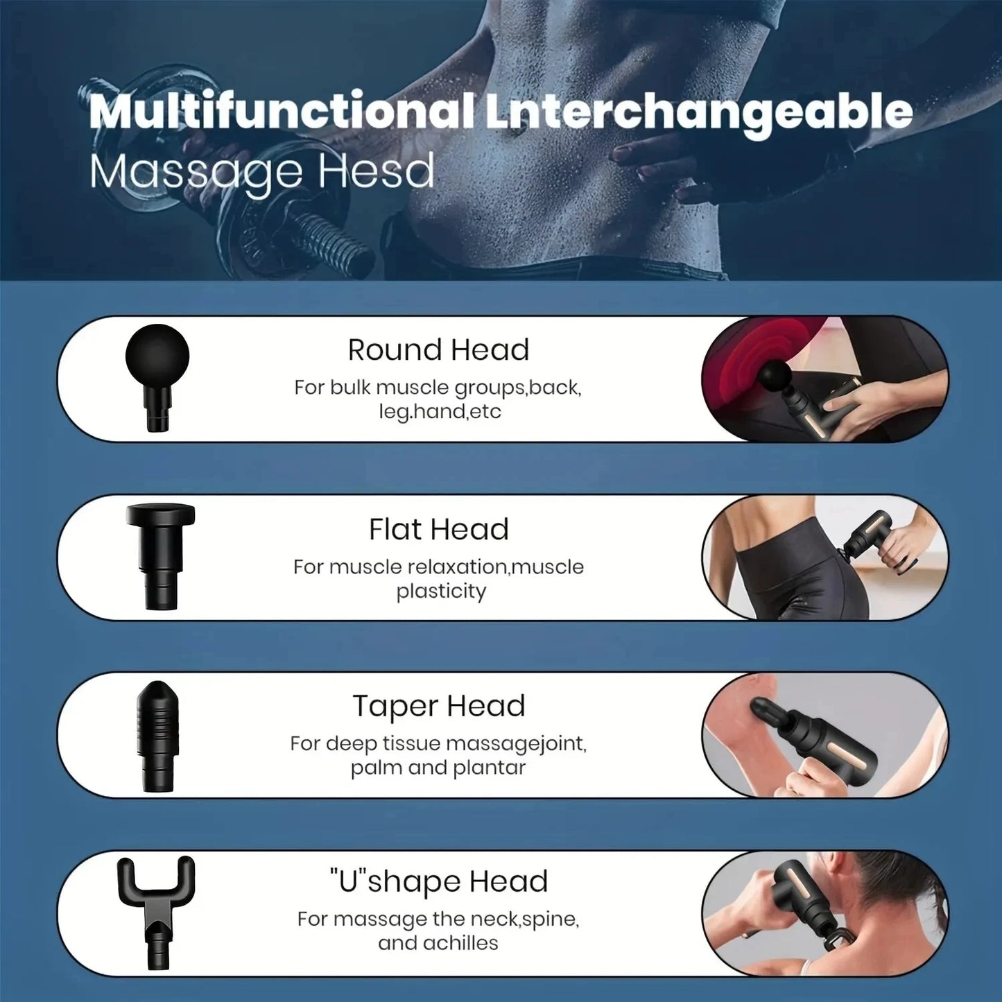 DAKA | Portable Massage Gun,6 Speeds for Muscle Pain Relief