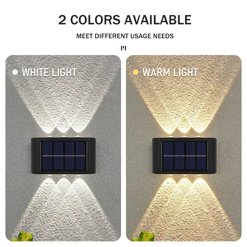 DAKA | Solar Wall Lamp Outdoor Waterproof Solar Powered Illuminate Home Garden