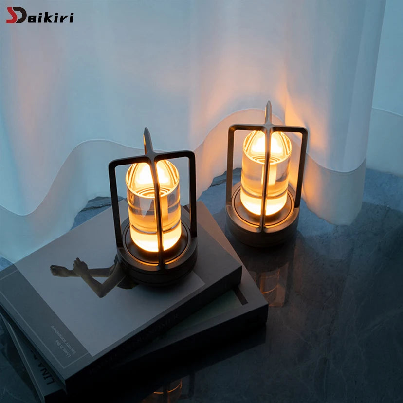 DAKA | Rechargeable LED Crystal Lamp Touch Table Lamp Restaurant, Office Decor