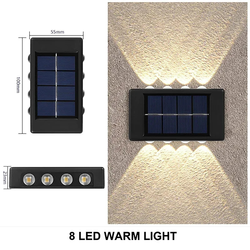 DAKA | Solar Wall Lamp Outdoor Waterproof Solar Powered Illuminate Home Garden