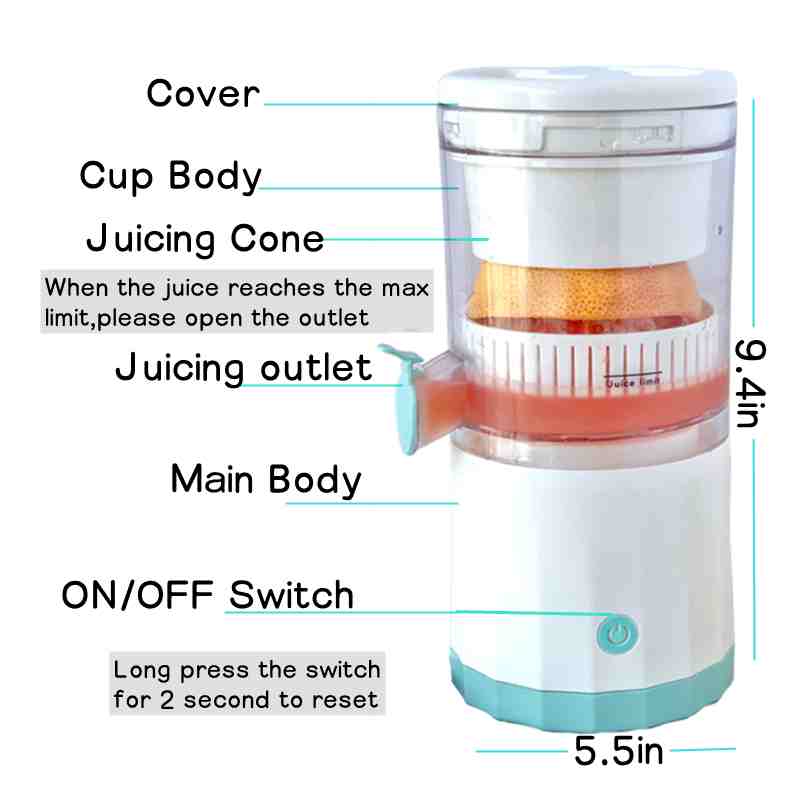 DAKA | Small portable USB juicer The juice separator is easy to operate and clean